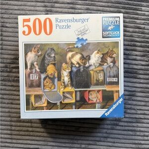 Ravensburger Blue and Orange 500-Piece Puzzle - Cats Got Mail